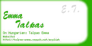 emma talpas business card